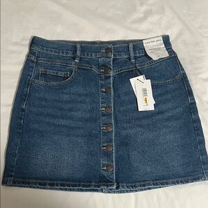Calvin Klein Jeans High Rise Denim Skirt